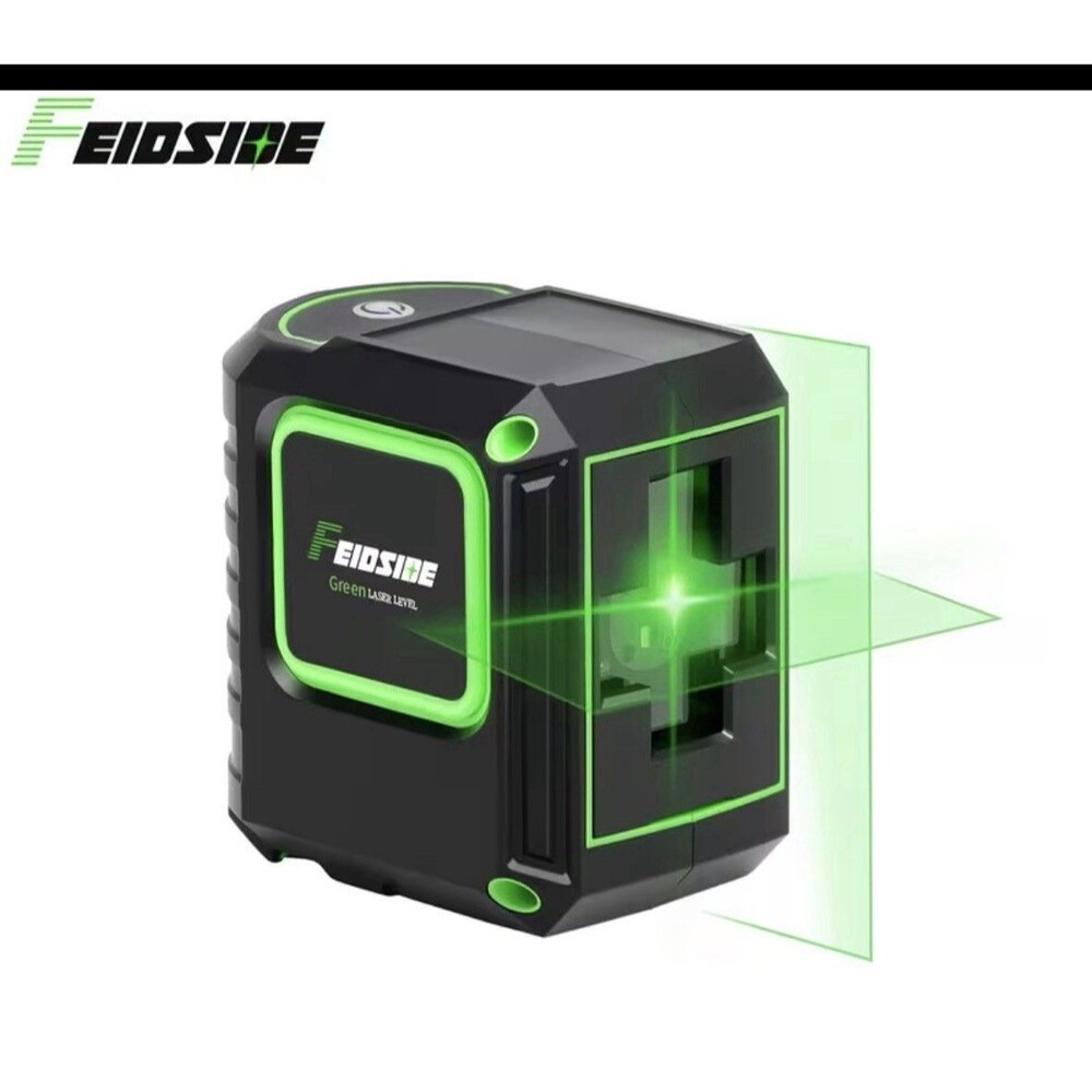 Feidside Green 2 Line Self-Leveling Crossline Laser Level Vertical Horizontal